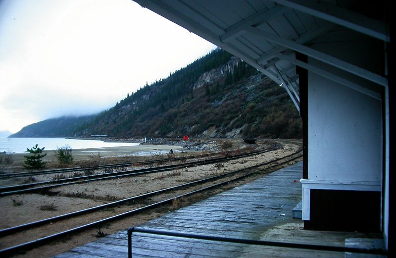 The White Pass & Yukon Route railway at Bennett, British Columbia.