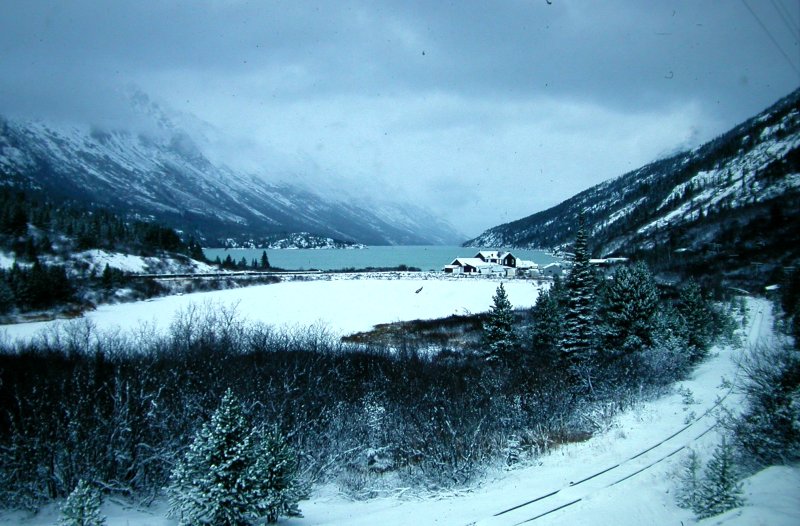 The White Pass & Yukon Route railway at Bennett, British Columbia.