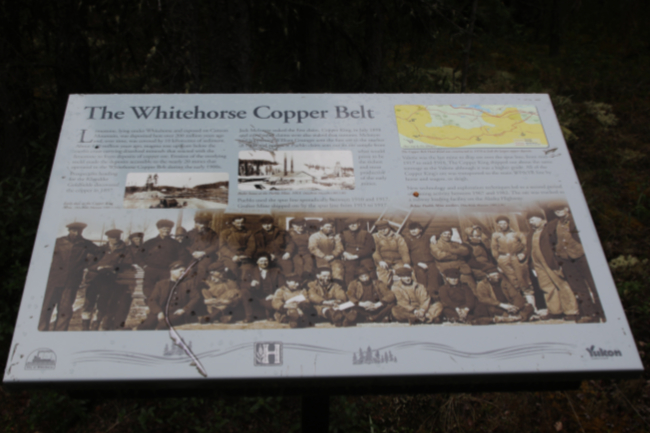 The Whitehorse Copper Belt interpretive sign