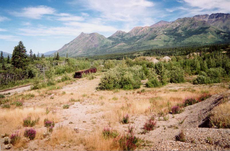 The White Pass & Yukon Route railway at Milepost 55.6.