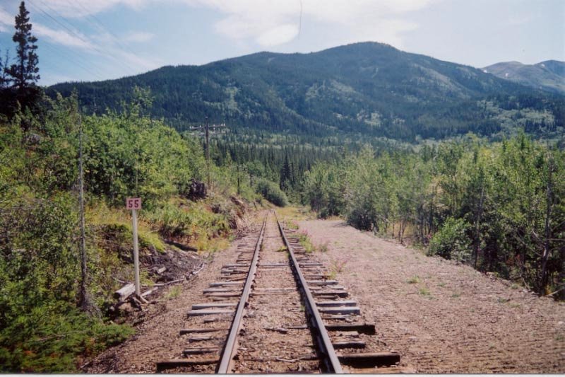The White Pass & Yukon Route railway at Mile 55