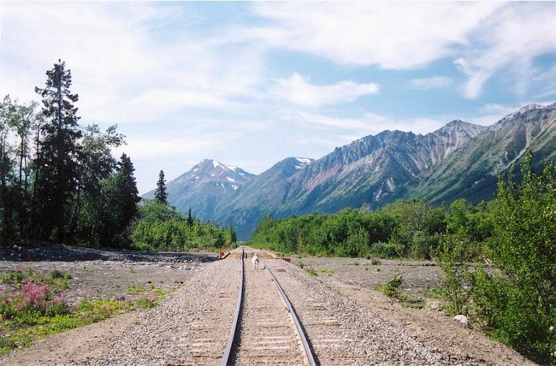 The White Pass & Yukon Route railway at Bridge 57A