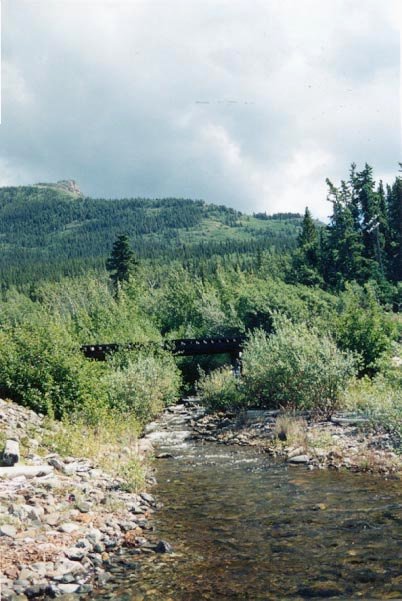 The White Pass & Yukon Route railway at MacDonald Creek.