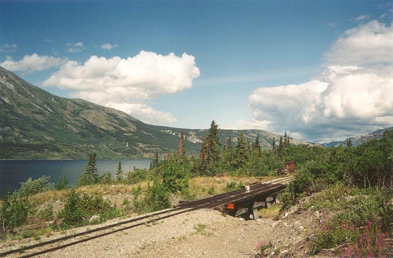 The White Pass & Yukon Route railway at MacDonald Creek.