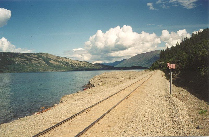The White Pass & Yukon Route railway at Mile 64.