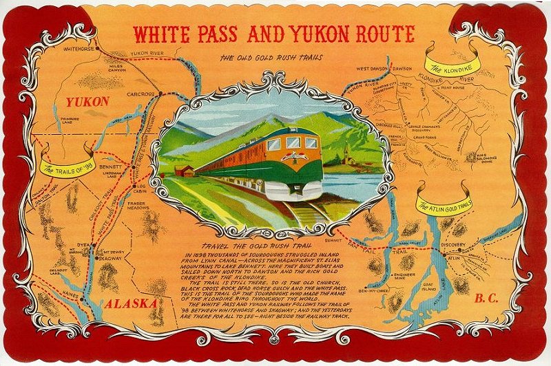 A historic WP&YR placemat